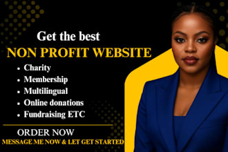 design a nonprofit website for donation fundraising charity crowdfunding grants