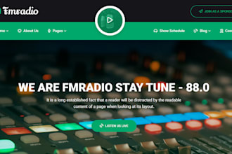 create online radio website, radio station website, podcast website, dj website