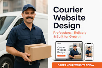 design courier website, logistics website, transportation website, and trucking