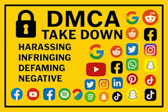 report and remove harassing defaming infringing copied negative leaked dmca post