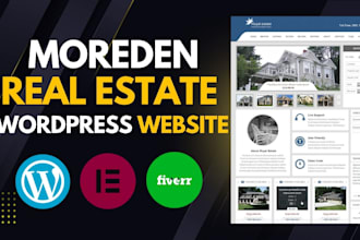 design a real estate wordpress website using elementor pro