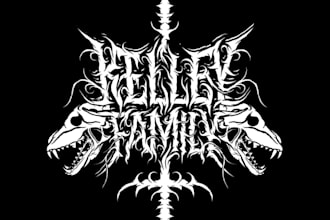 create custom scary, horror, heavy, death metal logo design