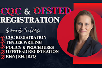 cqc registration, ofsted registration, tenders, policies and procedure in UK