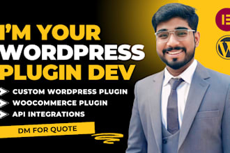 develop a custom wordpress plugin with API integration and app development