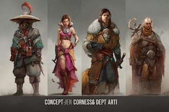 draw and put on paper your superb characters and concept art
