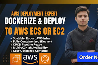 dockerize and deploy your app to AWS ecs or ec2