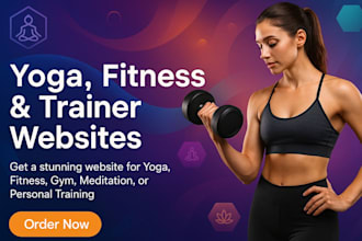 build and design yoga, fitness, gym, meditation or personal trainer website