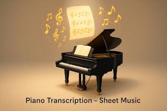 transcribe your piano audio or video into professional sheet music