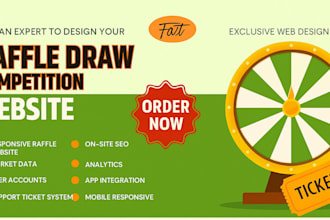 design a responsive raffle draw and competition website for giveaways