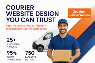 create courier website, logistics website, trucking, and transportation website