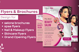 design unique beauty salon spa event flyers and brochures