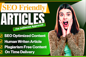 write SEO friendly articles for fast google adsense approval