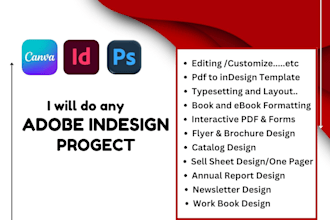 handle adobe indesign projects within 24 hours