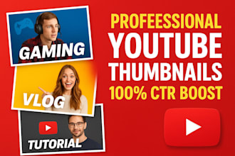 create professional custom youtube thumbnail design