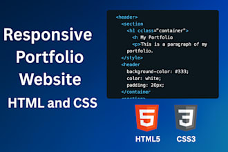 create responsive personal portfolio using HTML and CSS