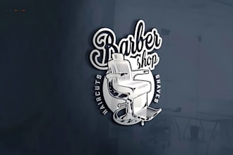 create an outstanding barber shop logo design