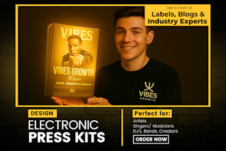 design a professional music press kit, artist epk, media kit