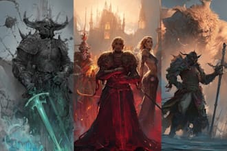 draw fantasy illustrations, concept art, and card game art