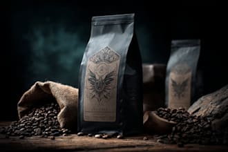 do coffee packaging, coffee bag, label design