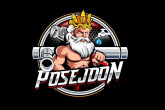 create awesome and gorgeous poseidon logo design