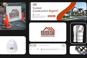 create construction property realtor home real estate logo