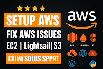 fix AWS issues or setup ec2, lightsail, s3 buckets fast