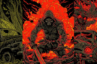 create dark art and heavy death metal illustration