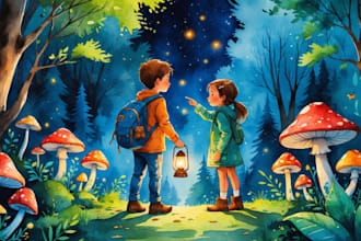 draw children story book illlustration watercolor, childrens book illustrations