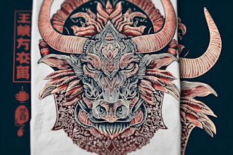 make a linocut tshirt design for brand