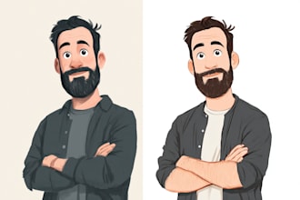 draw avatar in cartoon vector caricature portrait