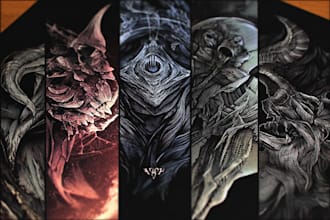 create a dark, horror, underground art illustration