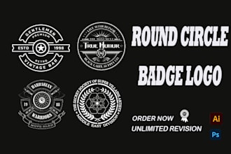 design professional badge, patch, round, circle logo design