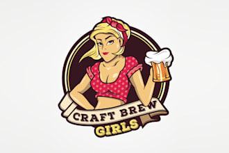 design mascot love local craft breweries logo