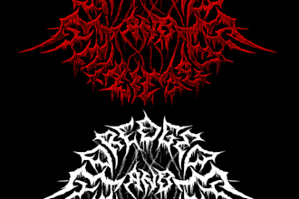 create death metal, black metal, and brutal death metal logo