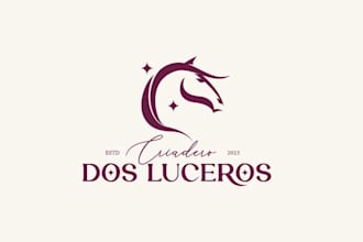 design powerful illustration horse breeding farm logo