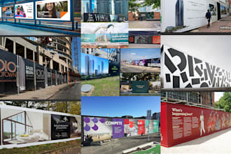 design professional  real estate fence banners