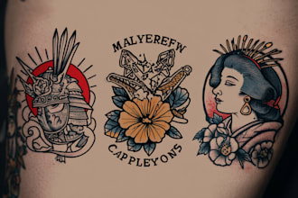 do traditional or old school tattoo design