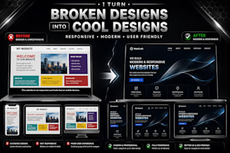 create responsive HTML CSS js bootstrap websites