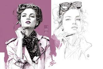 draw a fashion illustration or sketch