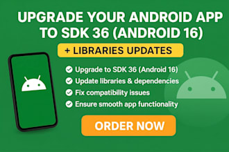 update your android app to sdk 36 android 16