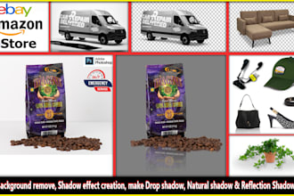 remove background and add natural shadow for realistic product images