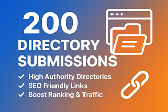 200 high quality directory submissions backlinks