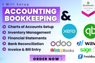cleanup bookkeeping with bank reconciliation in quickbooks, sage, xero