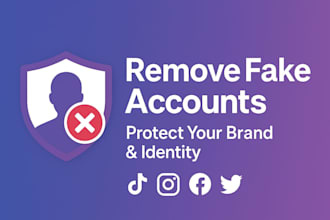 remove fake impersonationg profiles account from facebook instagram tiktok and x
