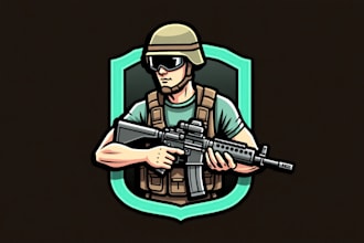 design high quality sniper shooter logo with unlimited revisions