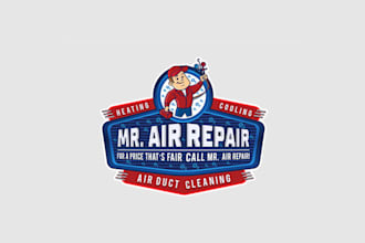 design aesthetics cooling and air duct cleaning logo