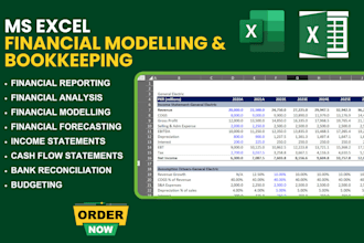 build excel financial models for accounting and bookkeeping