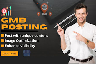 create and optimize content for gbp, gmb posts with geotag photos