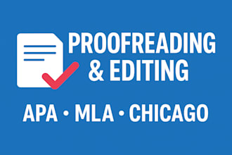 proofread, edit, and format your document in apa, mla, or chicago style