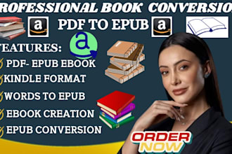 convert pdf to epub, mobi, kdp paperback, ebook conversion and ebook formatting